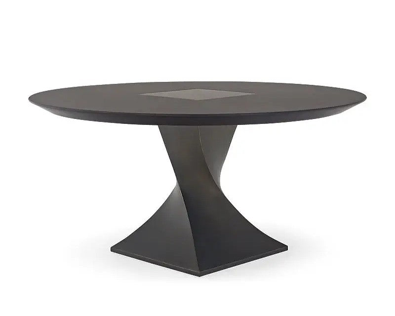 ALINE Brass Accent Contemporary Dining Table