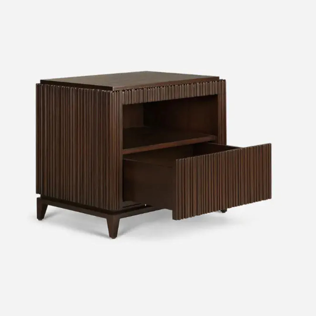 AMELIE Contemporary Fluted Bedside Cabinet