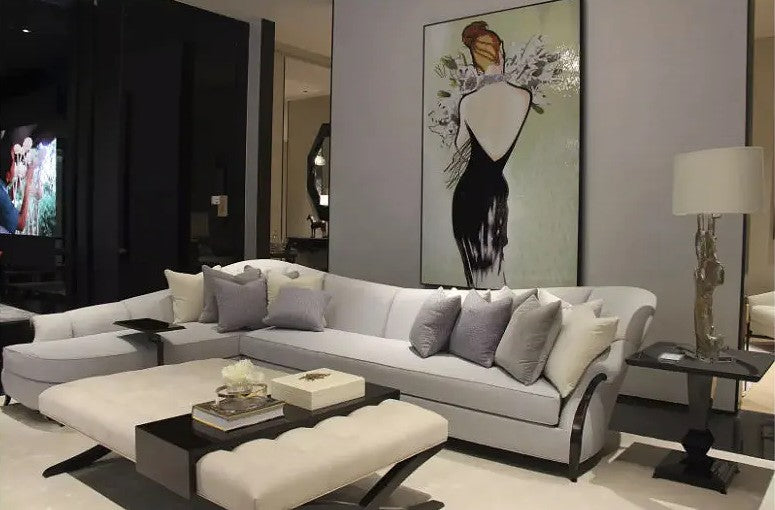 ANDRE Modern Victorian L-Shape Sofa