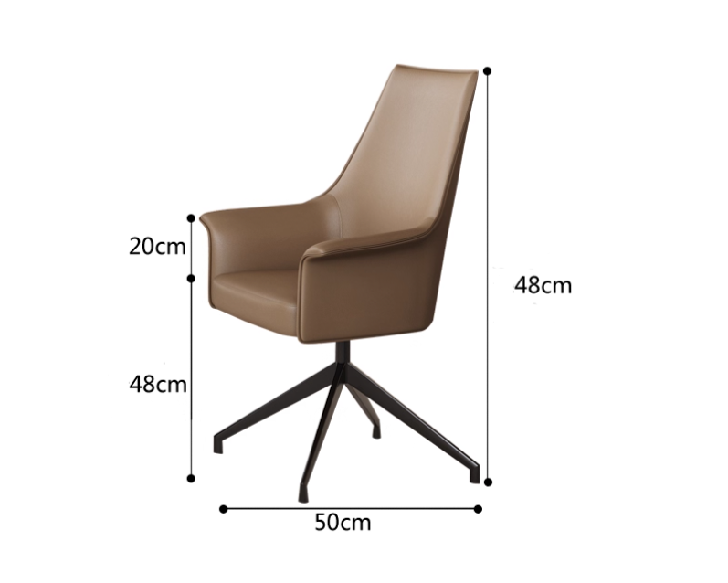AON Modern Leather Study Table & Swivel Chair Set