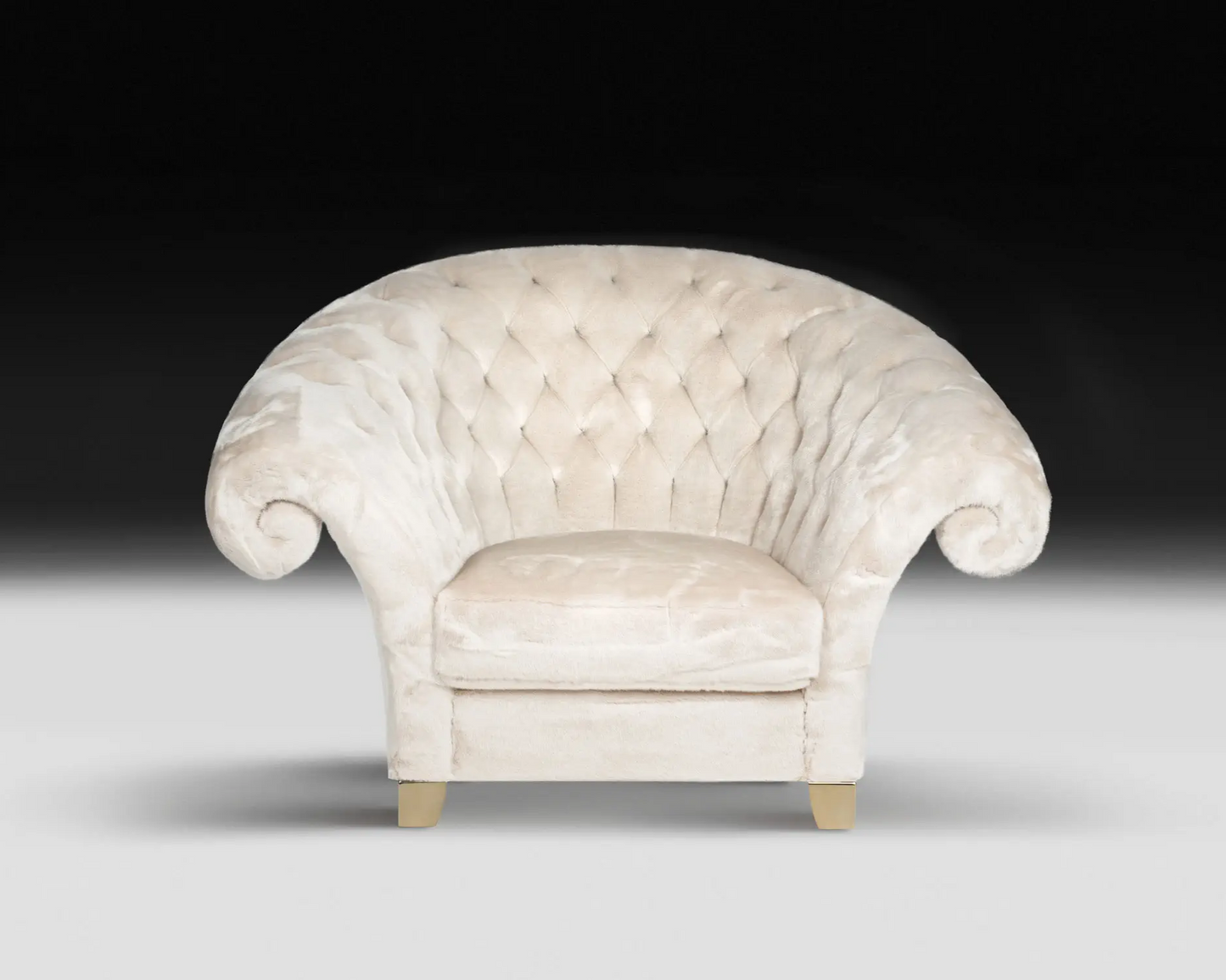 Decorative armchair with intricate design on a dark background