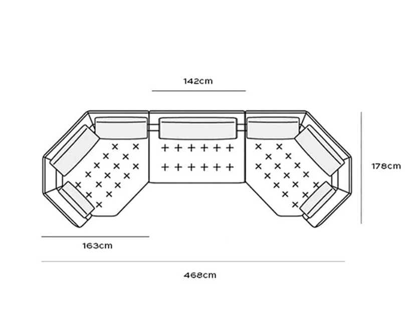 EINS Modern U-Shape Sofa