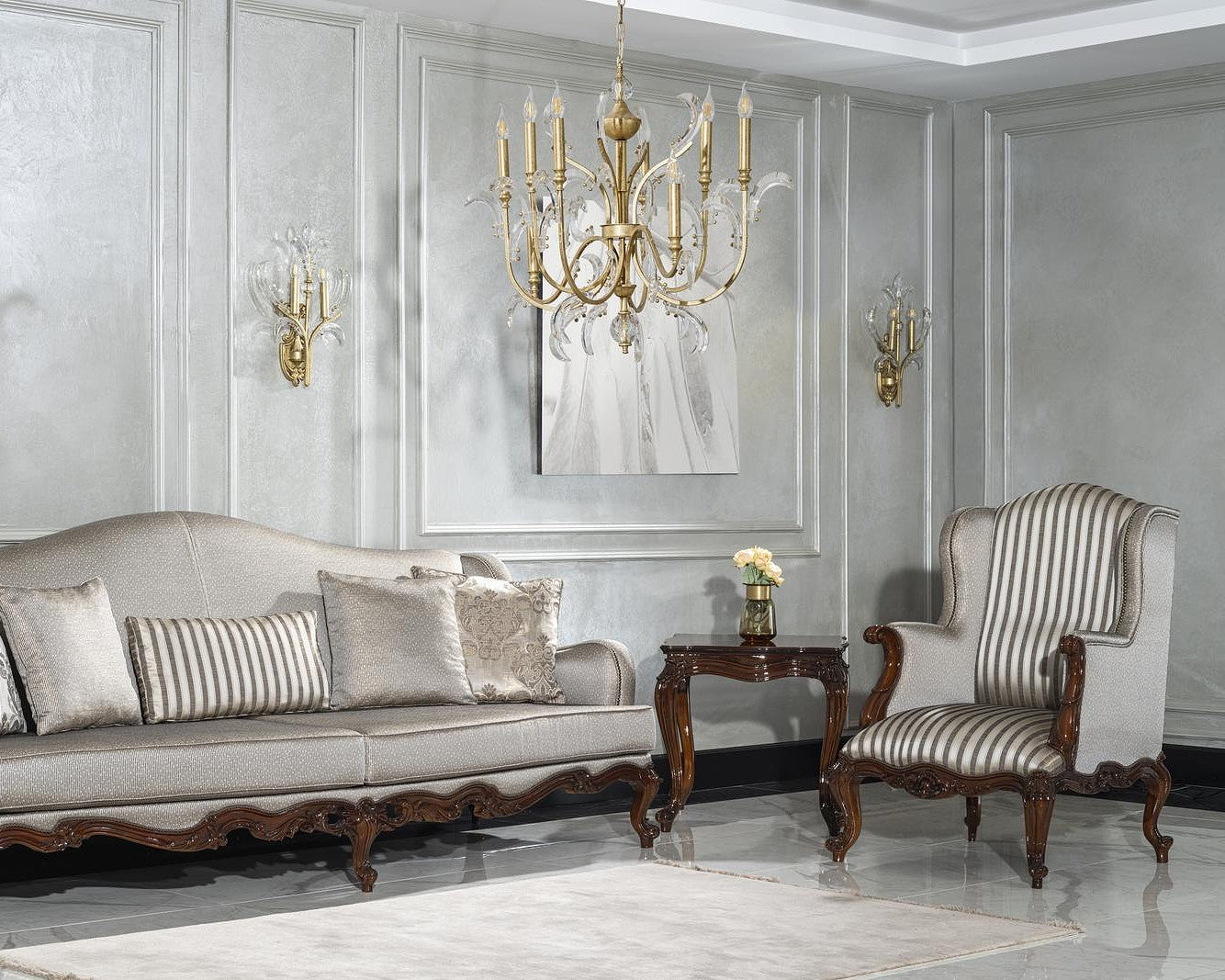 ELODIE Rustic French Armchair
