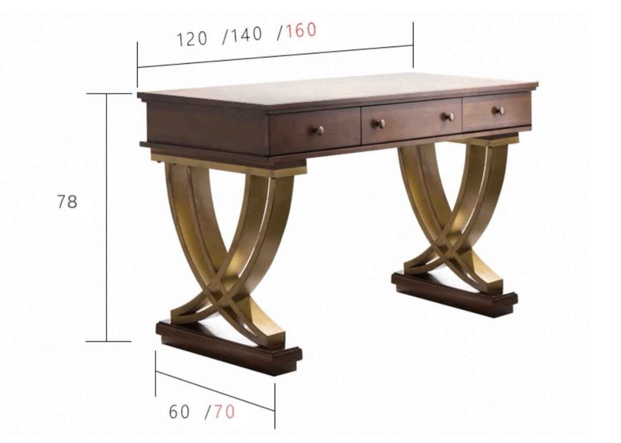 BRANSON Modern Teak Wood Study Desk