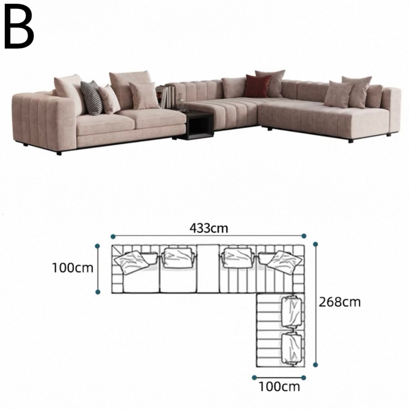 HUGO Modern Sectional Sofa