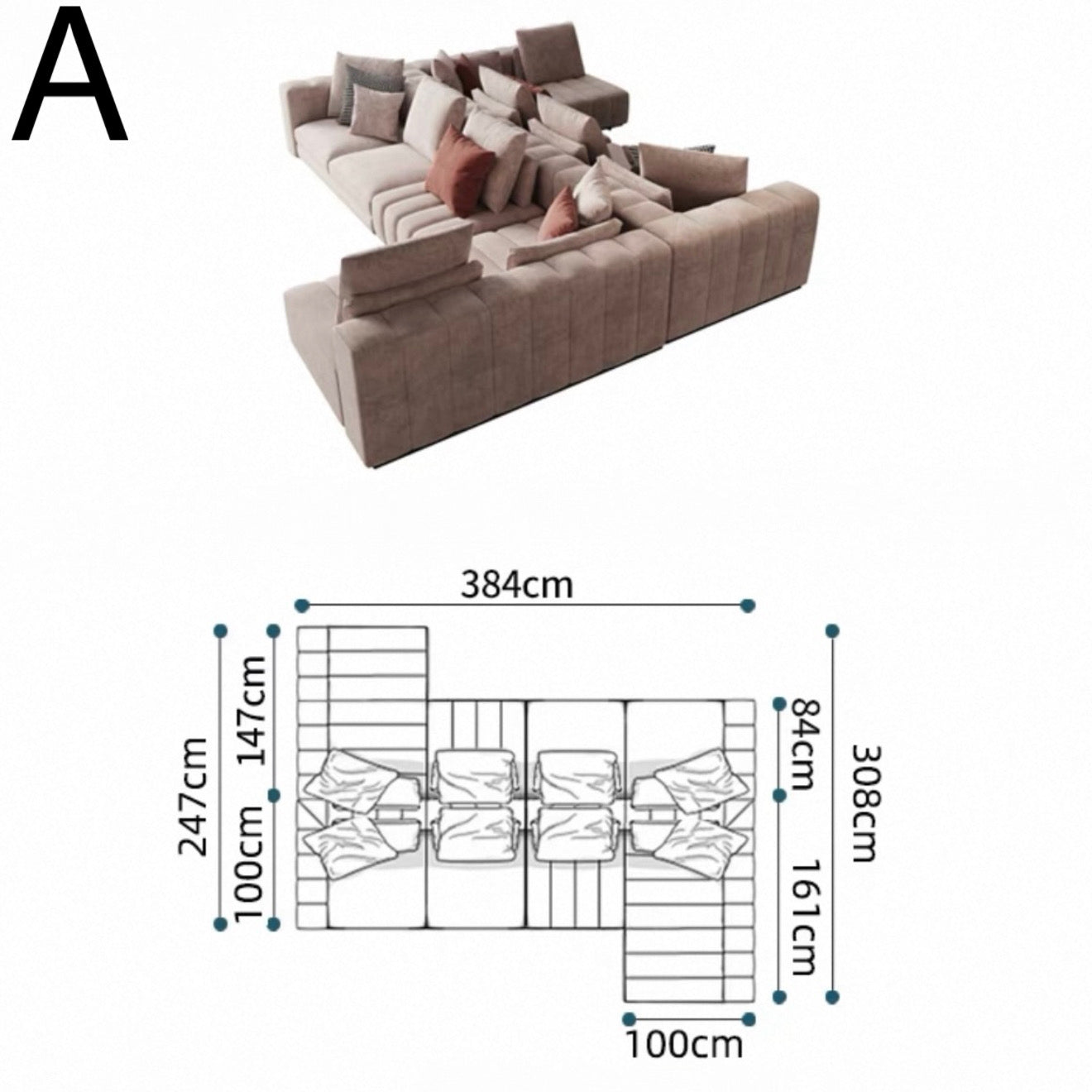 HUGO Modern Sectional Sofa
