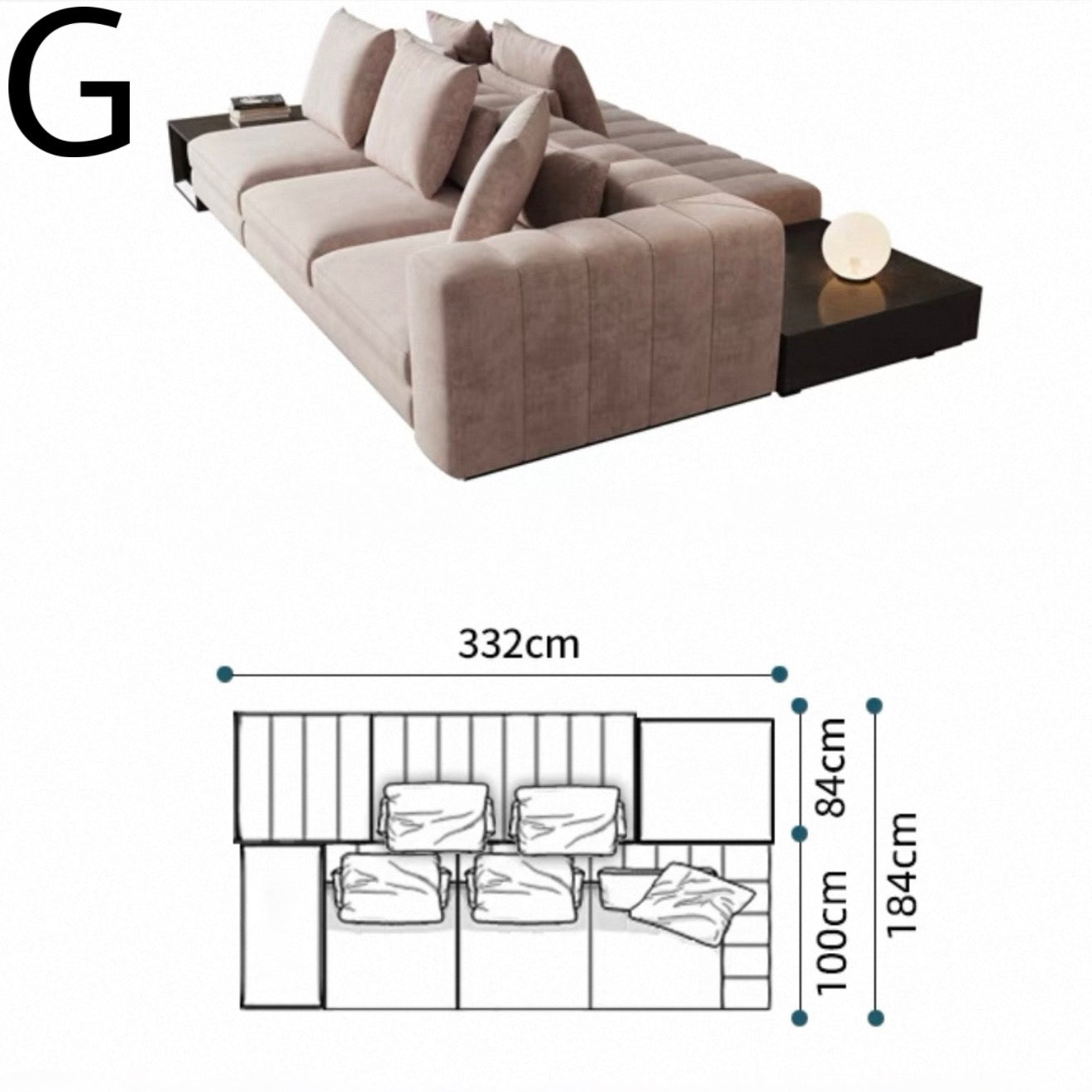 HUGO Modern Sectional Sofa