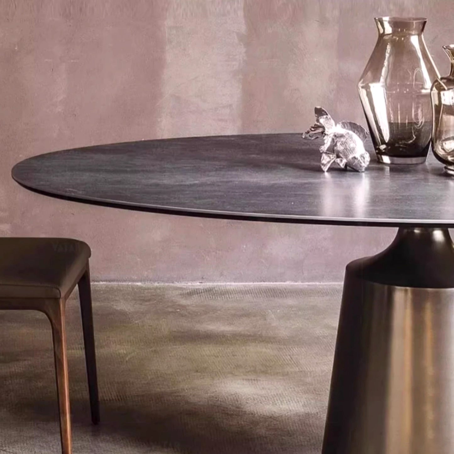 IUNO Modern Round Marble Dining Table