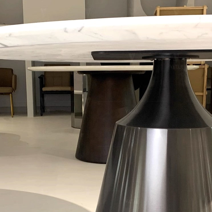 IUNO Modern Round Marble Dining Table