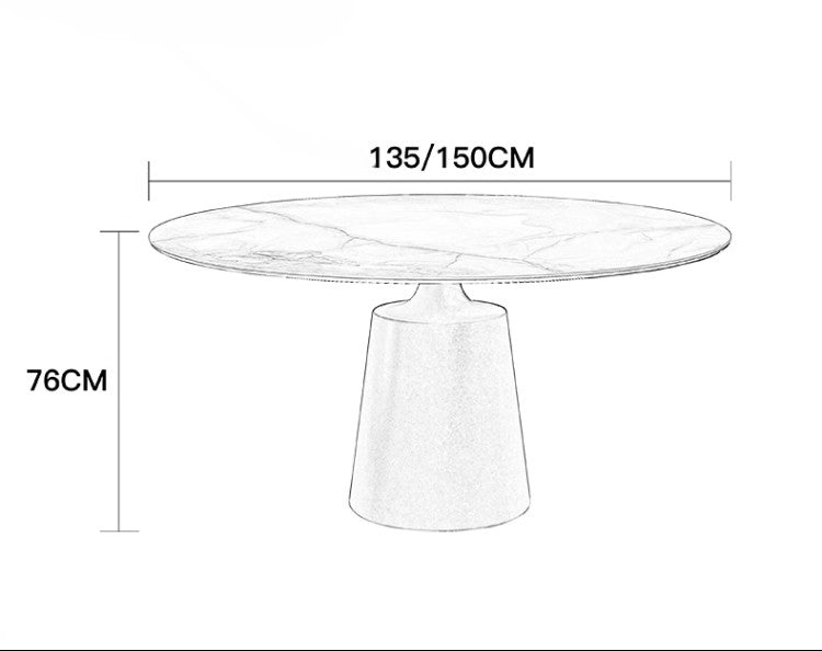IUNO Modern Round Marble Dining Table