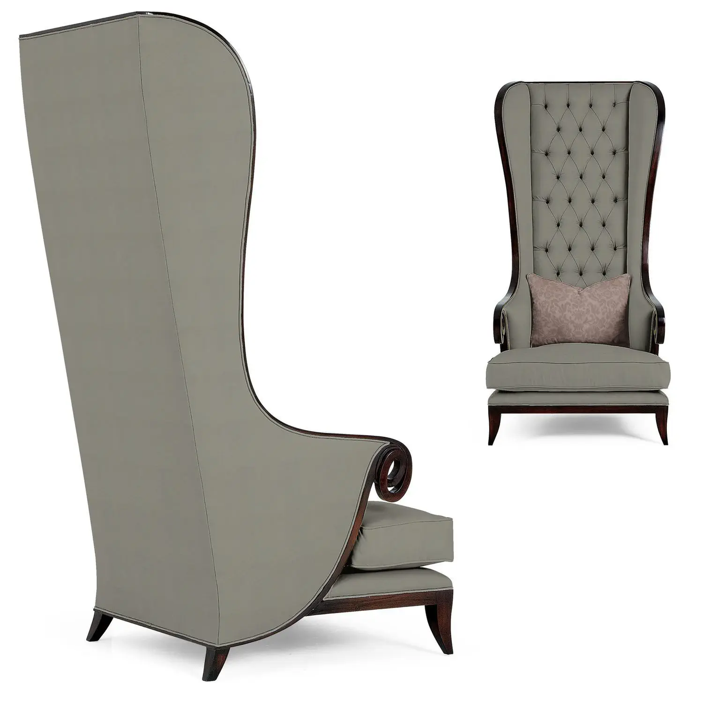 JULIEN Contemporary Luxury High-Back Tufted Wing Chair