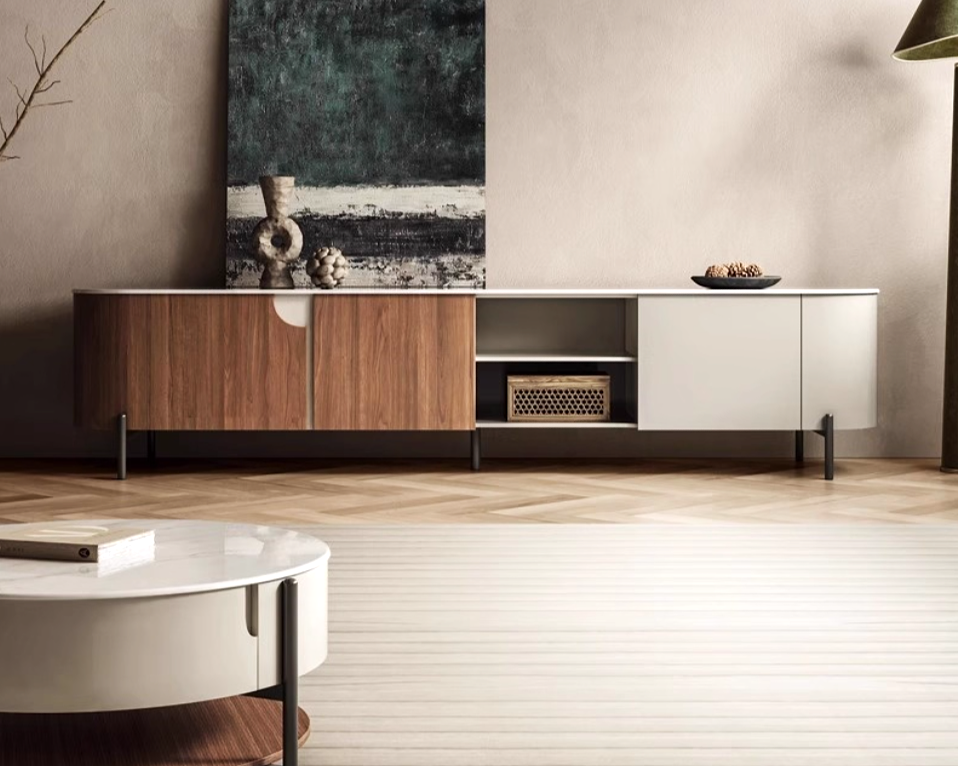 LEIN Contemporary TV Console & Nesting Coffee Table