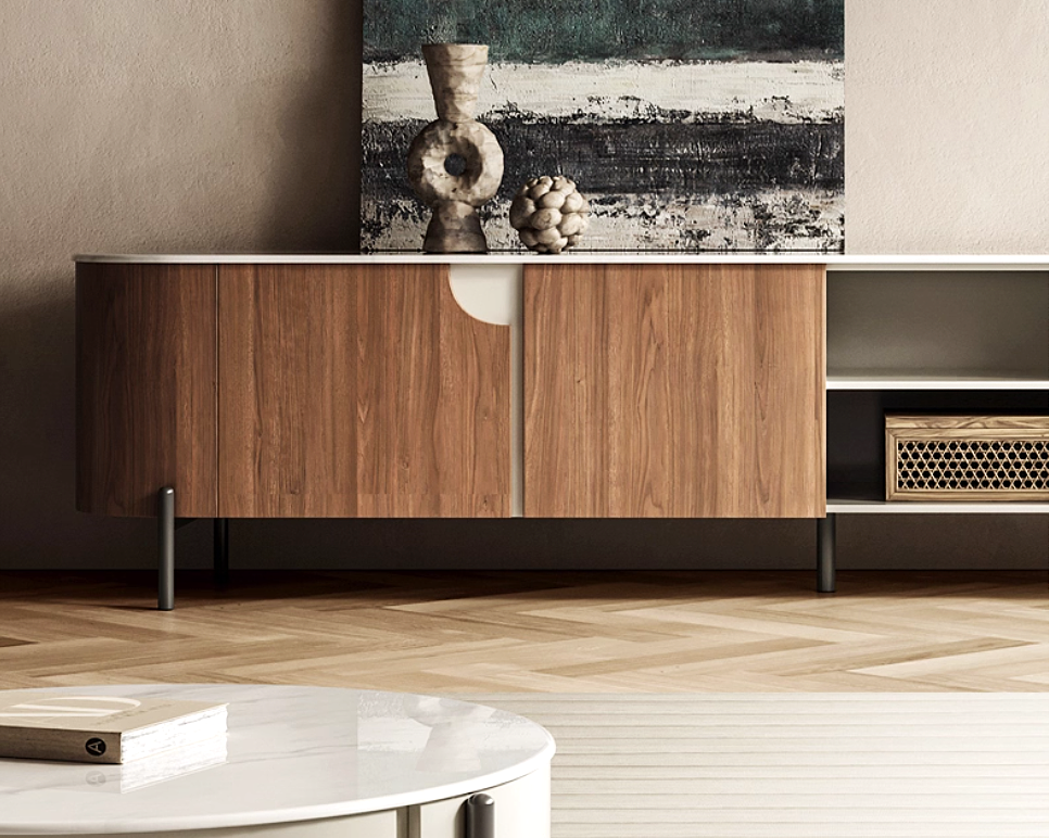 LEIN Contemporary TV Console & Nesting Coffee Table