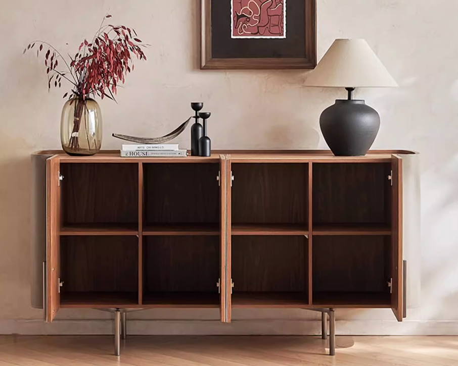 MIAH Contemporary Leather Buffet Cabinet