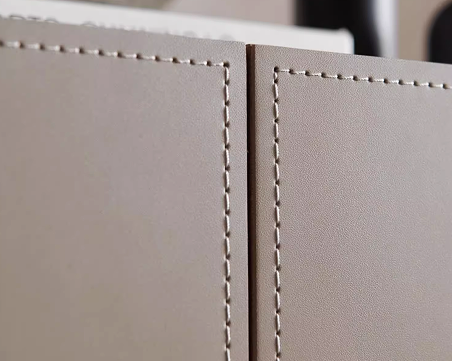 MIAH Contemporary Leather Buffet Cabinet