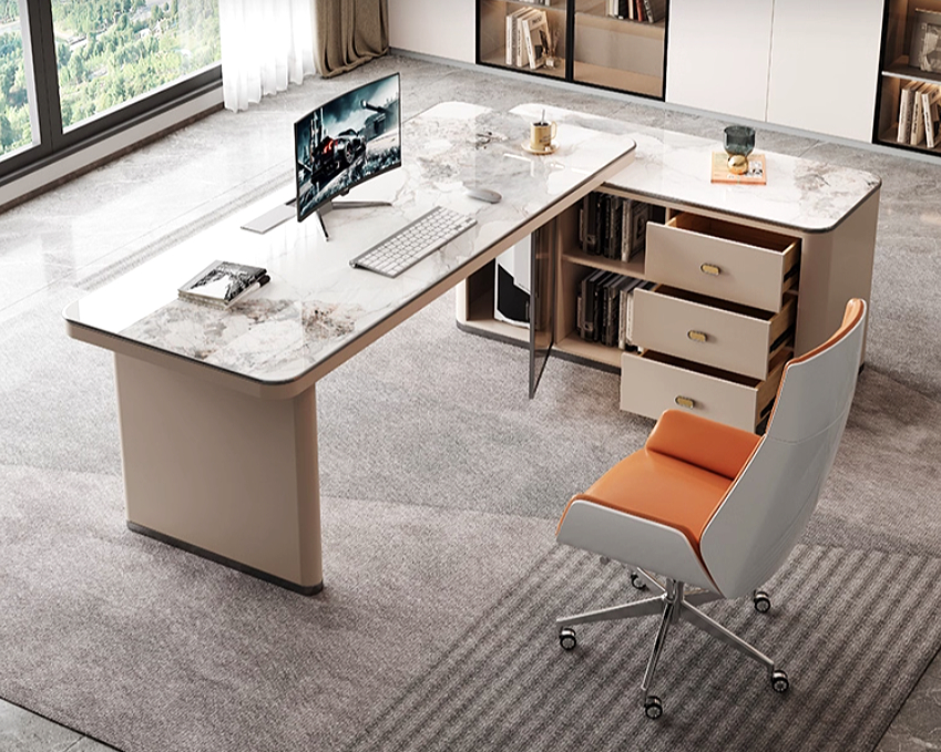 HAMILTON Contemporary Study Table & Swivel Chair Set