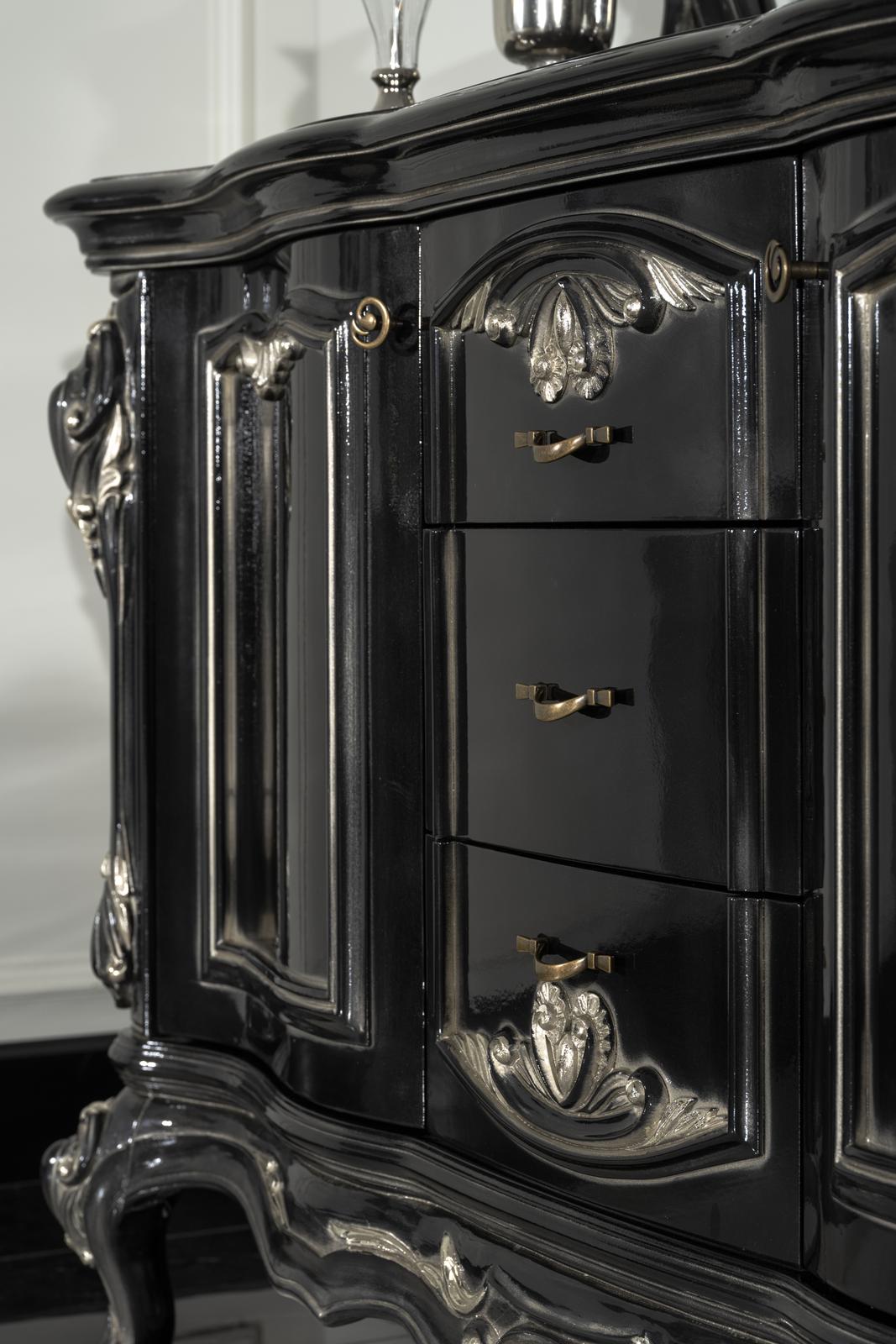 ODASI Baroque Vanity Mirror & Cabinet Set