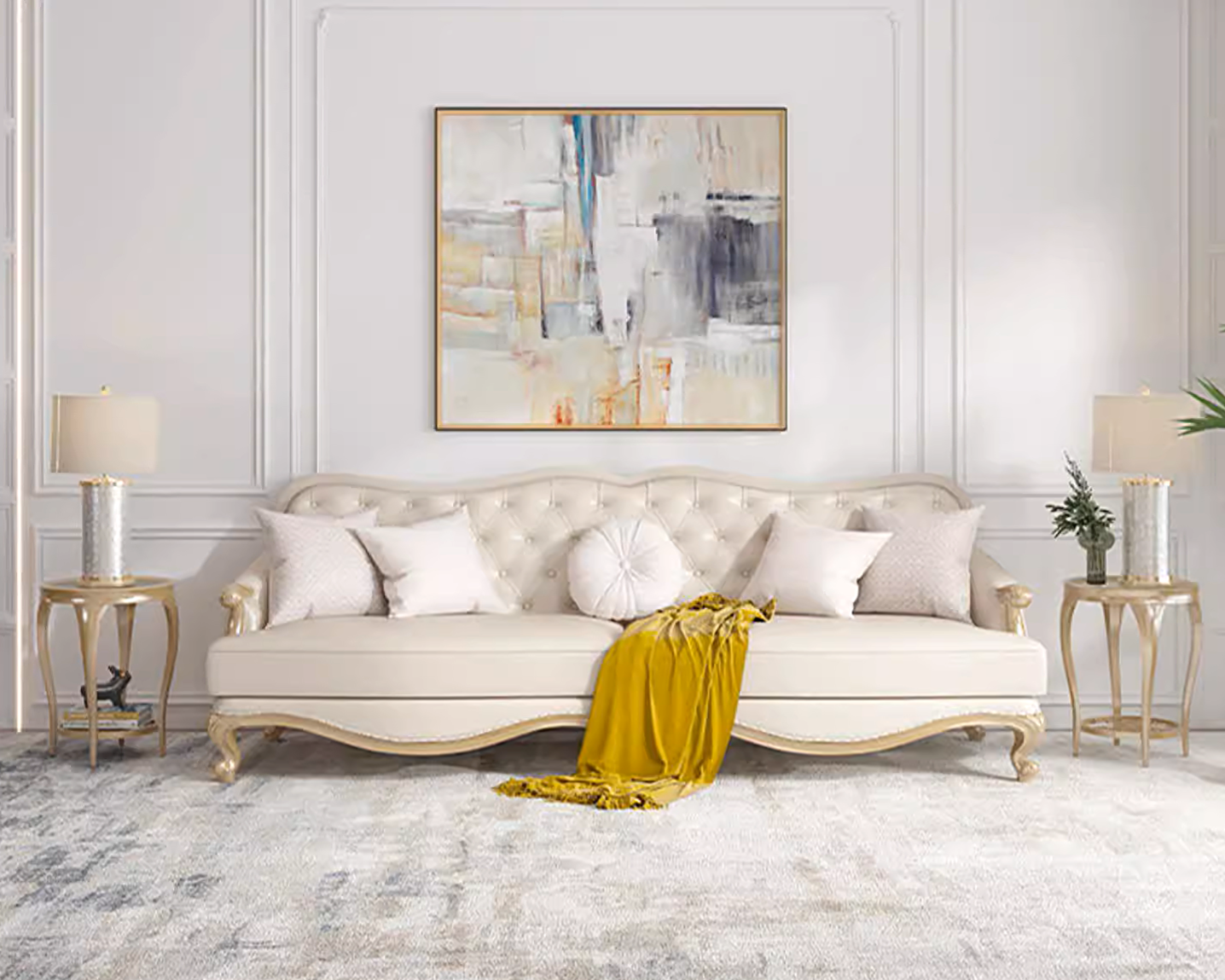 QUEENSLEY Modern Victorian Sofa