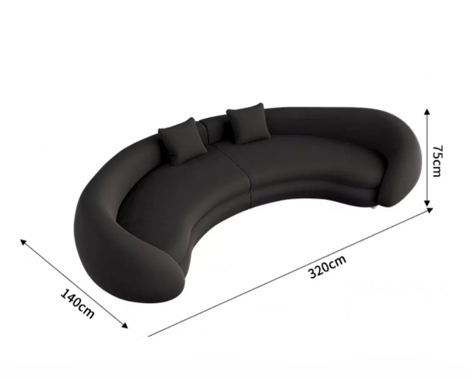 REAH Modern Curved Sofa