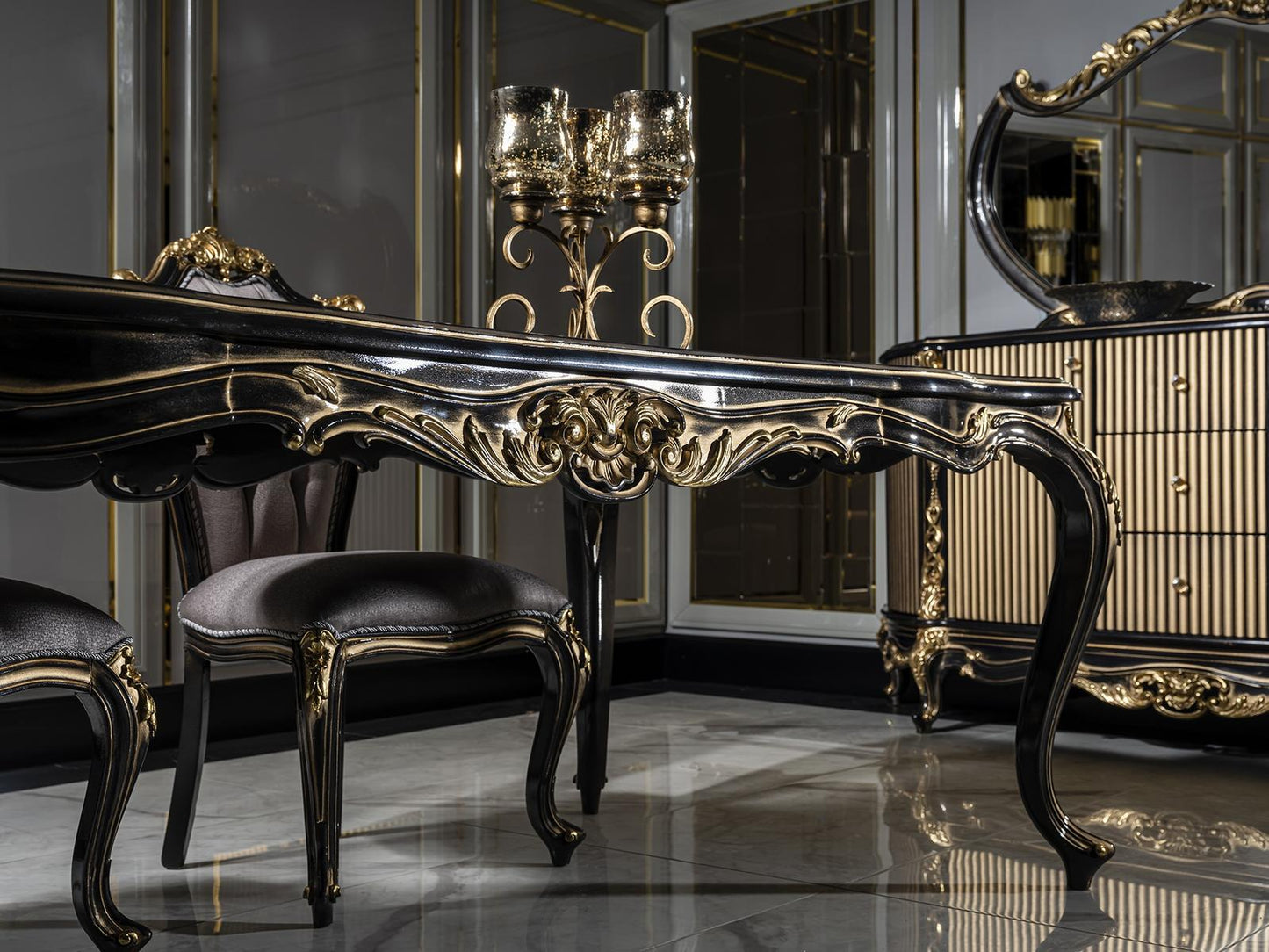 SIERRA Baroque Dining Table & Chairs Set