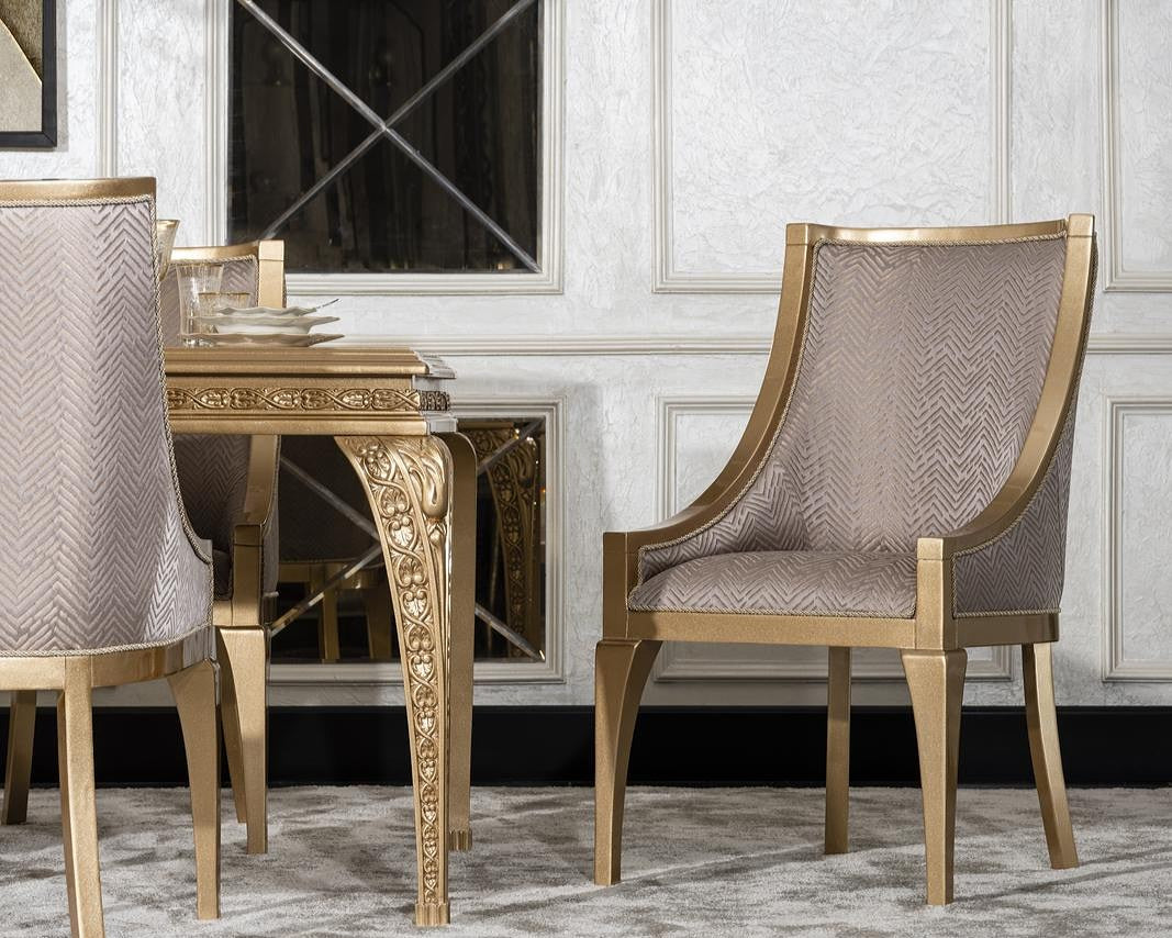 VITTORIA Rococo Dining Table & Chairs Set