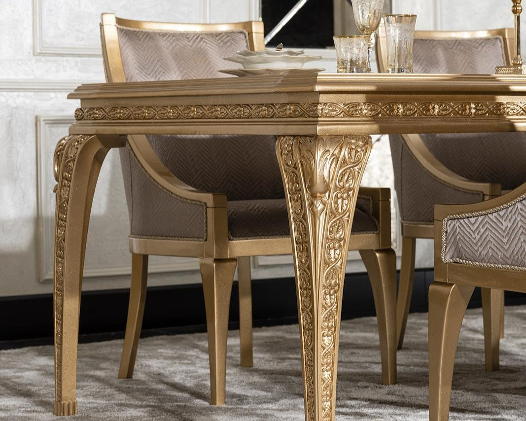 VITTORIA Rococo Dining Table & Chairs Set