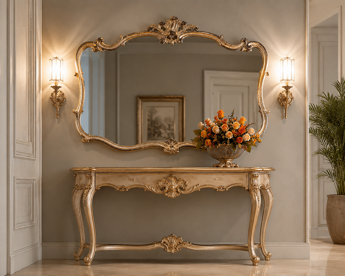 AMBER French Rococo Mirror