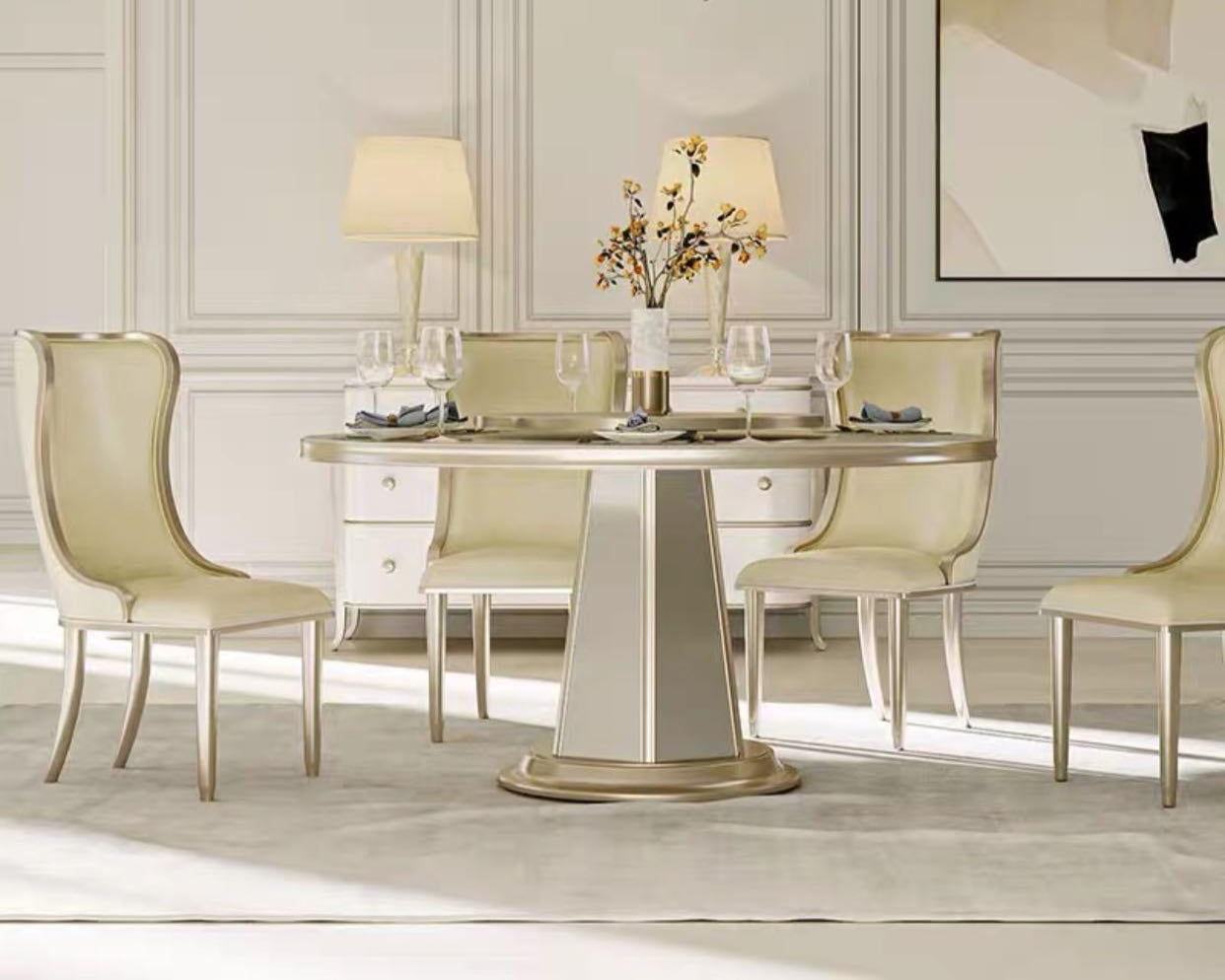 DU JOUR Luxury Dining Table & Chairs Set
