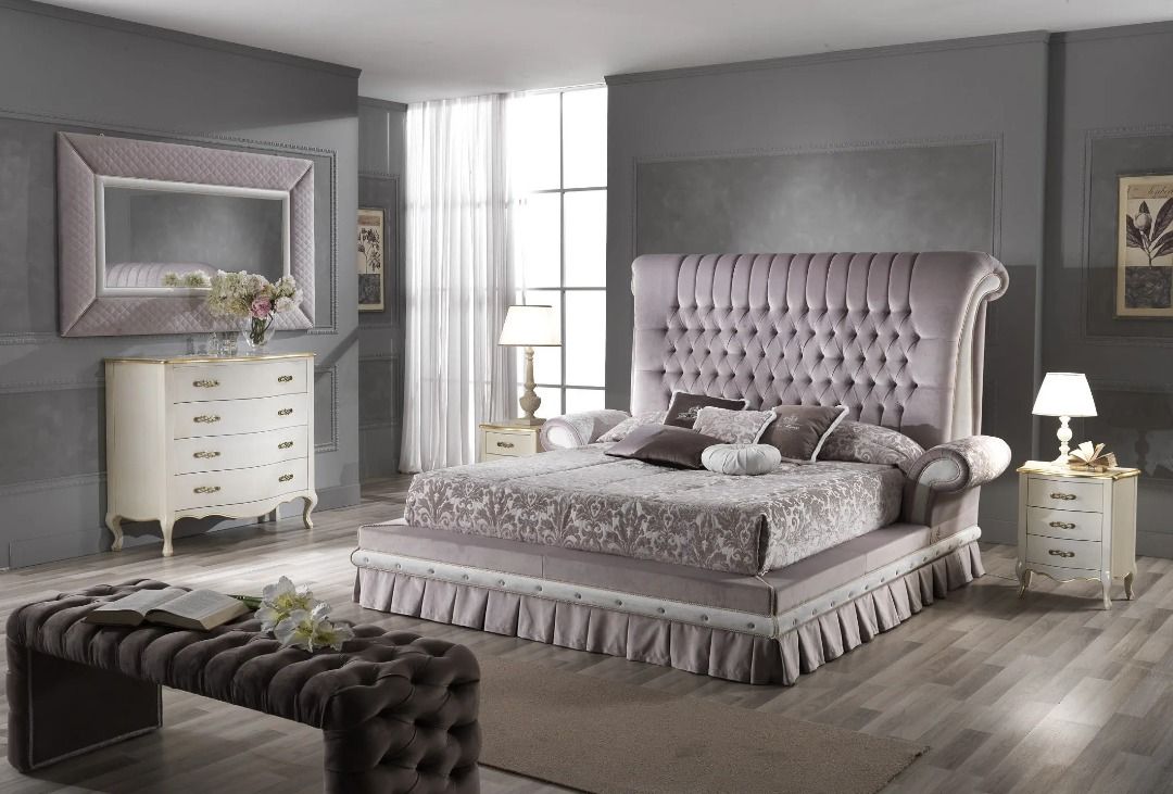 JUSTINE Modern Victorian Bed Frame with Storage