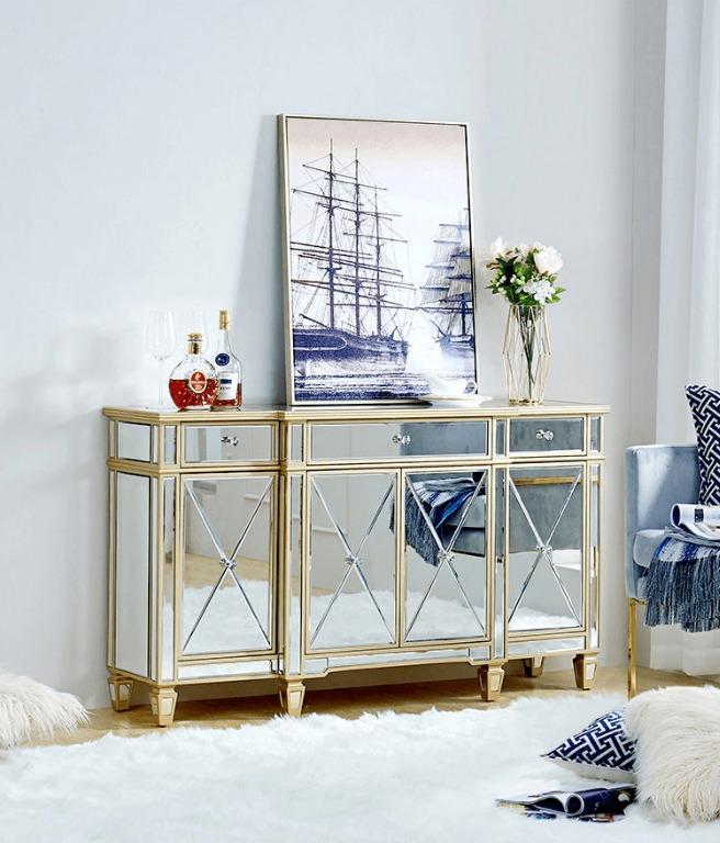 LOPEZ Mirrored Luxe Sideboard