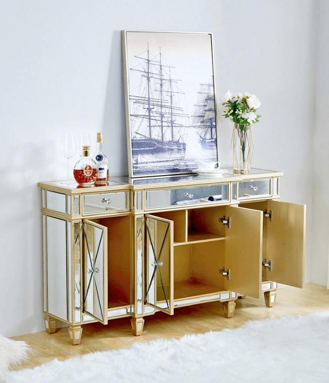LOPEZ Mirrored Luxe Sideboard
