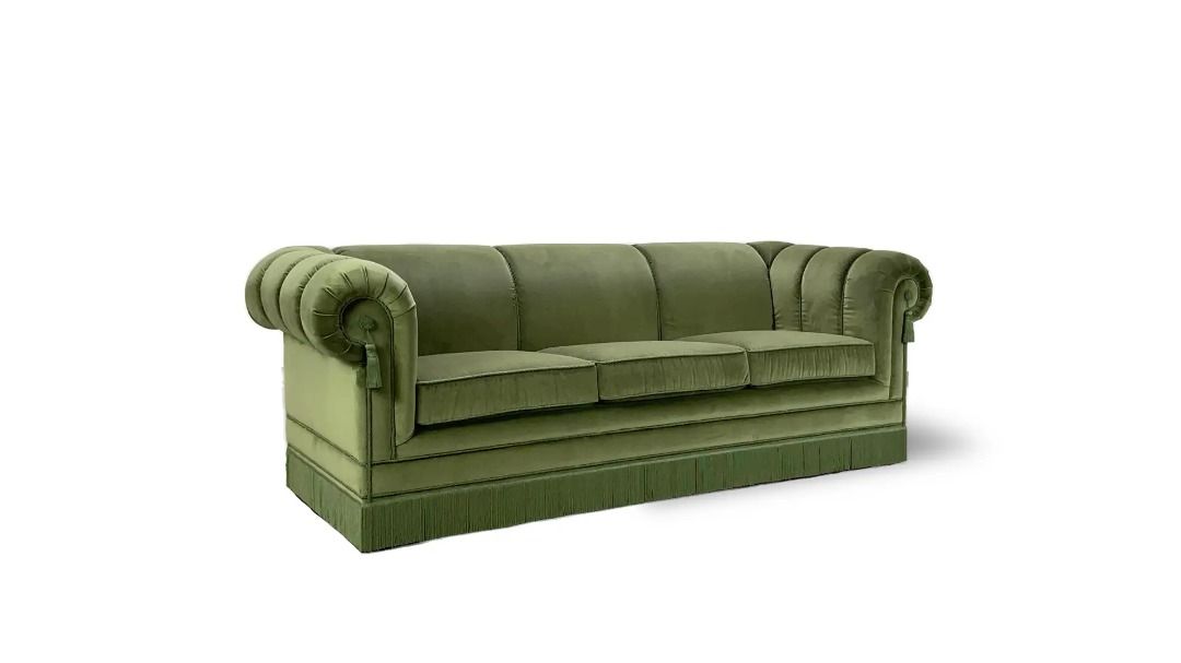PAULINE Hollywood Regency Glam Sofa
