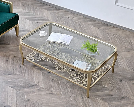 QUEENSLEY Modern Victorian Coffee Table (Rectangular)