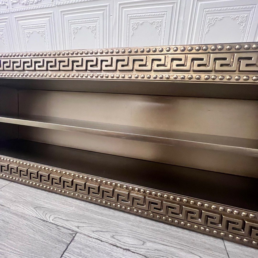 64% OFF | Greek Key Display Shelves Cabinet