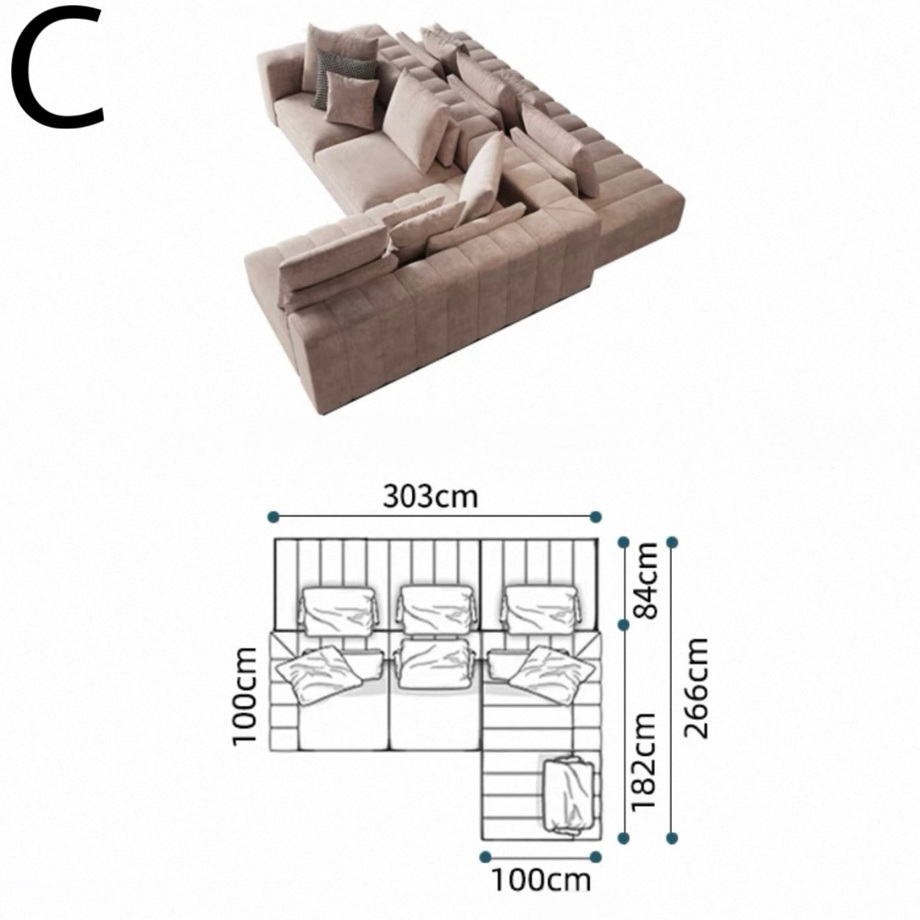 HUGO Modern Sectional Sofa