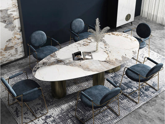AETHER Contemporary Italian Stone Dining Table & Chairs