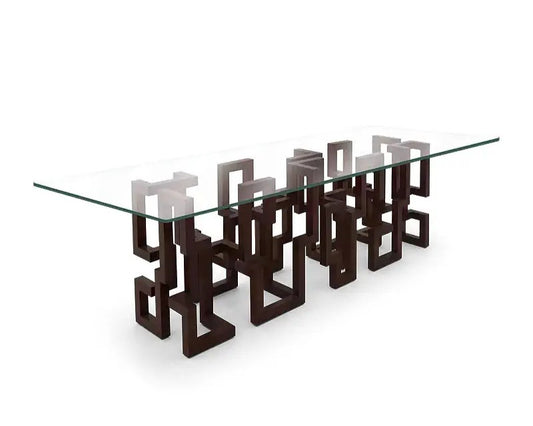 ALEXANDRE Contemporary Glass Dining Table