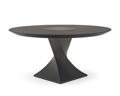 ALINE Brass Accent Contemporary Dining Table