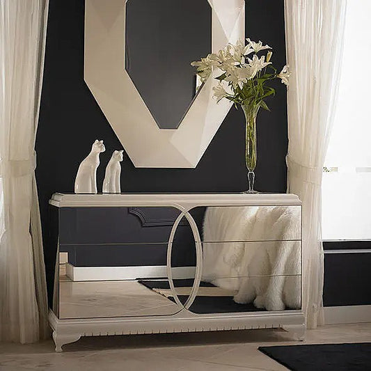 AMBRE Modern Victorian Mirrored Drawers