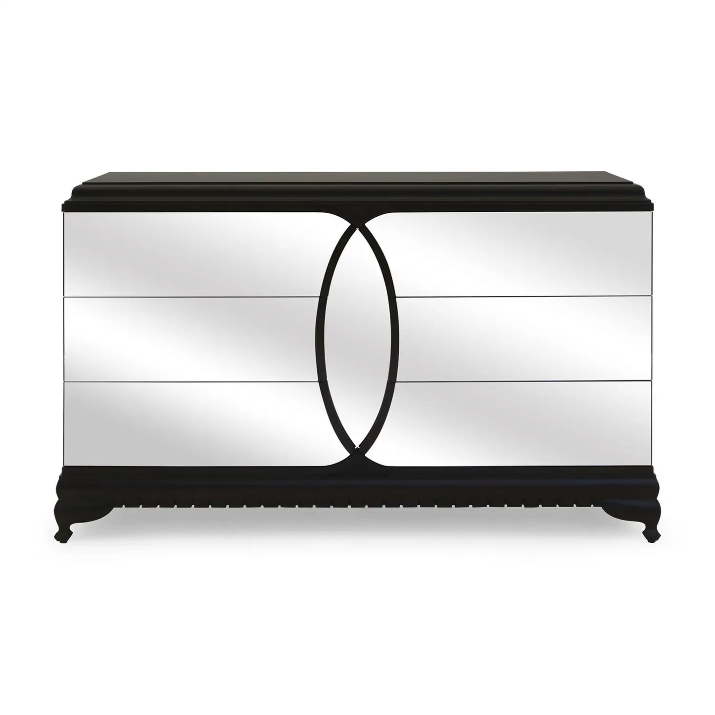AMBRE Modern Victorian Mirrored Drawers