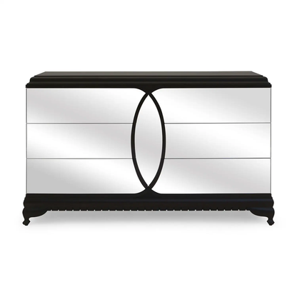 AMBRE Modern Victorian Mirrored Drawers