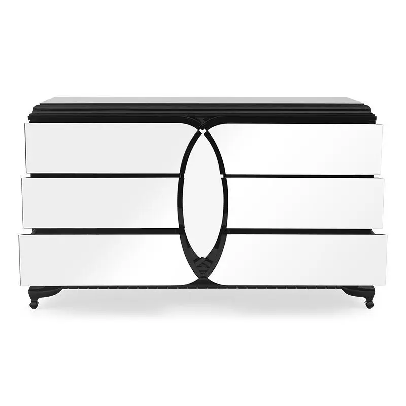 AMBRE Modern Victorian Mirrored Drawers