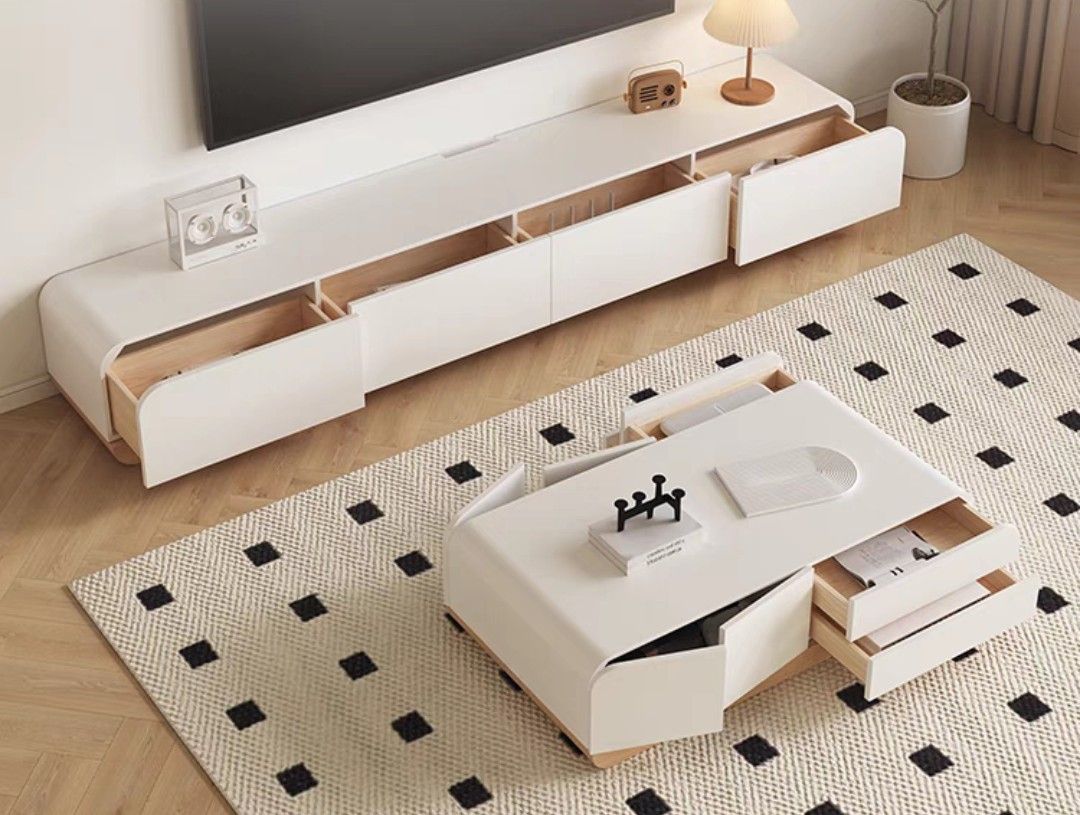 AURS Modern TV Console. Coffee Table & Side Table Cabinet