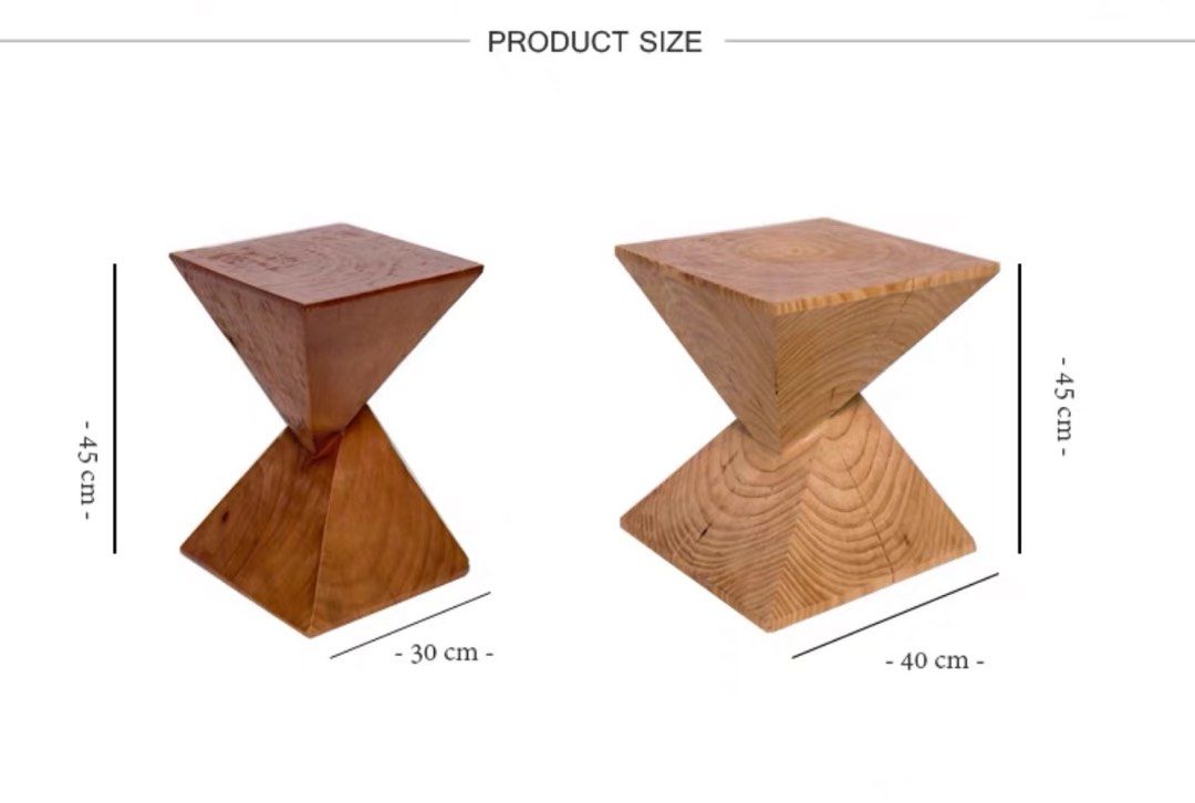 AXTRE Rustic Wood Side Table