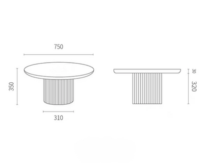 ELVI Modern Round Coffee Table