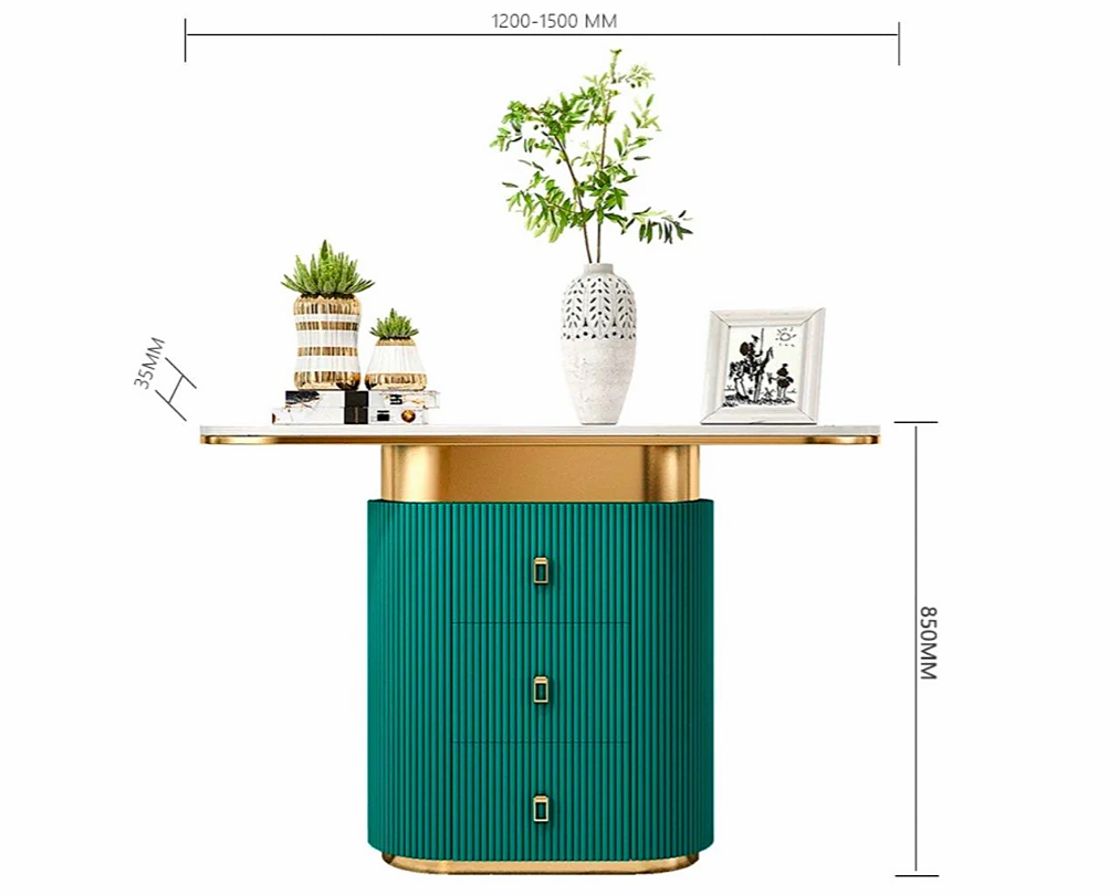 ERIAS Modern Luxe Console Table with Storage
