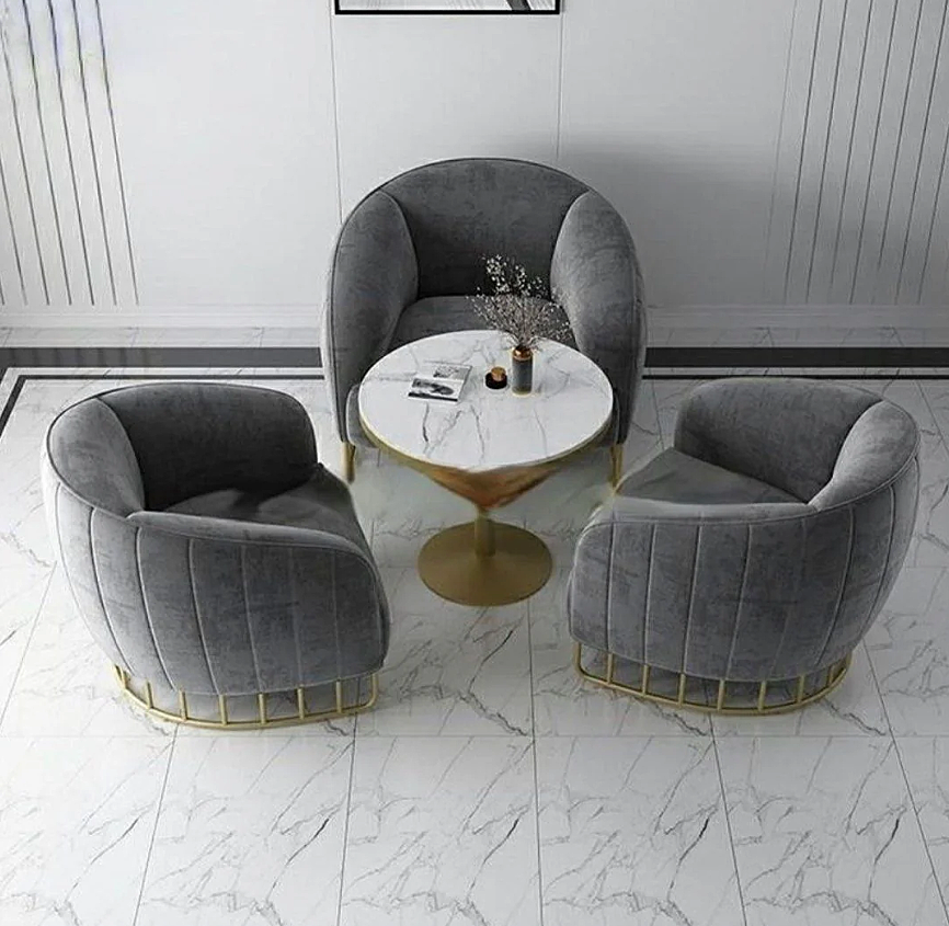ESOP Minimalist Velvet Accent Chair