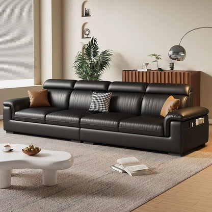 EVIN Modern Leather 4-6 Seater Sofa