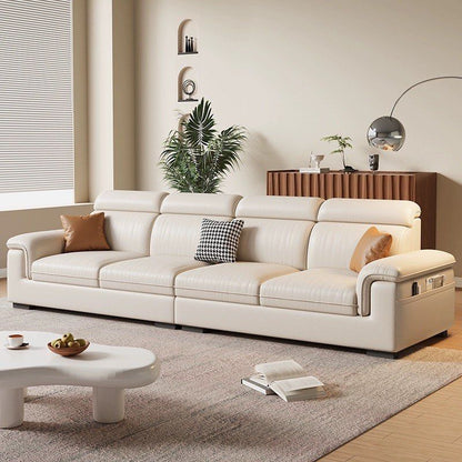 EVIN Modern Leather 4-6 Seater Sofa
