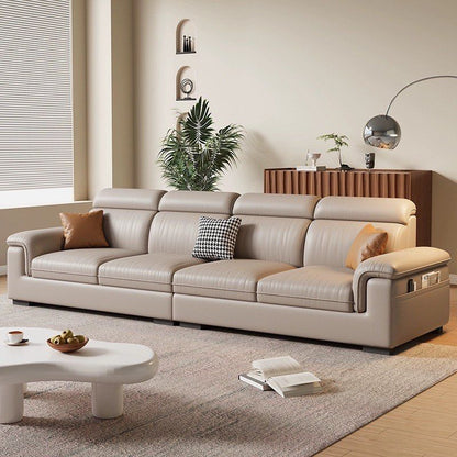 EVIN Modern Leather 4-6 Seater Sofa